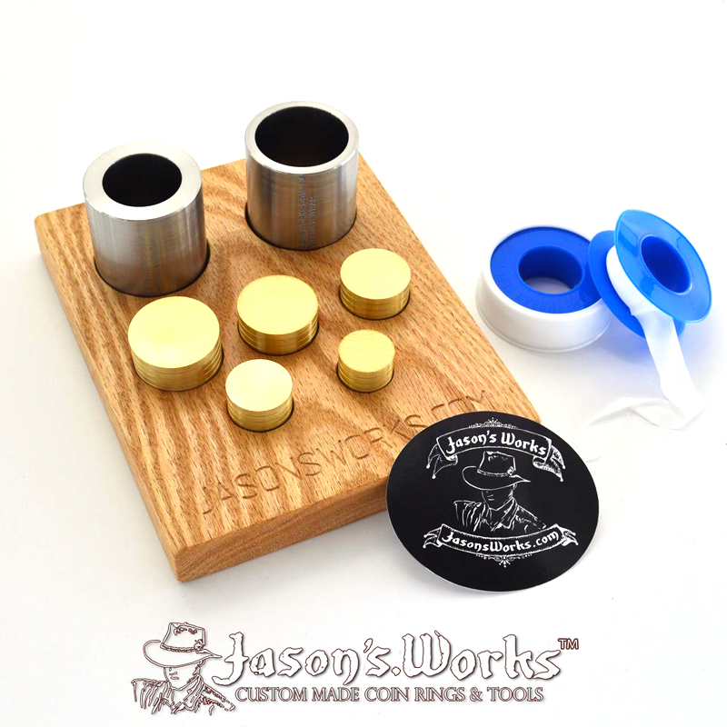 THE ORIGINAL Swedish Wrap Kit for Dollar and Half Dollar Sized Coins and a  FREE Holder! – Coin Ring Tools & Custom Made Coin Rings – Jason's Works